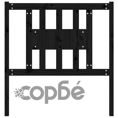 Разтегателно дневно легло, черно, 2x(90x190) см, бор масив ➤ топ цена ➤ sorbe.bg