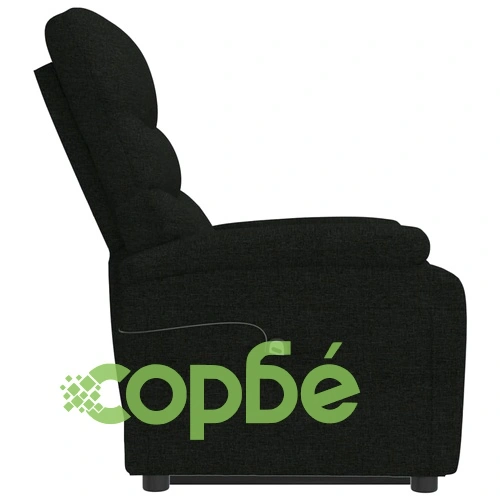 Изправящ стол, черен, текстил ➤ топ цена ➤ sorbe.bg
