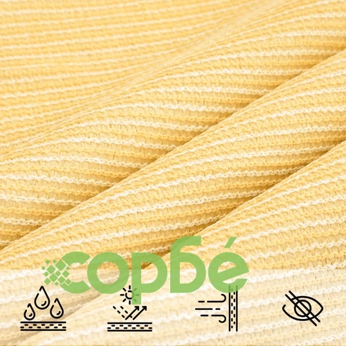 Платно-сенник, 160 г/м², бежово, 2x5 м, HDPE ➤ топ цена ➤ sorbe.bg