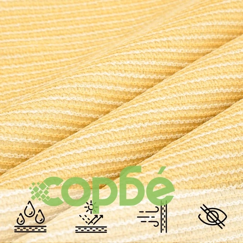 Платно-сенник, 160 г/м², бежово, 2,5x2,5x3,5 м, HDPE ➤ топ цена ➤ sorbe.bg