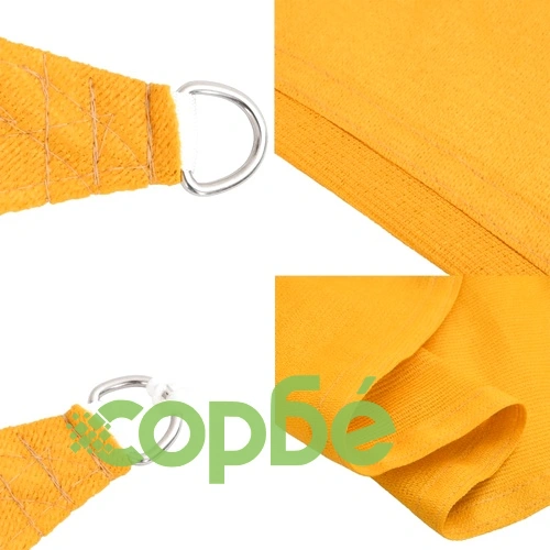 Платно-сенник, 160 г/м², жълто, 2,5x2,5 м, HDPE ➤ топ цена ➤ sorbe.bg