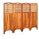 Параван за стая, 4 панела, 161x2x120 cм, акациево дърво масив