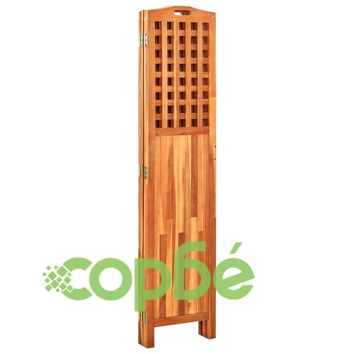 Параван за стая, 4 панела, 161x2x170 cм, акациево дърво масив ➤ топ цена ➤ sorbe.bg