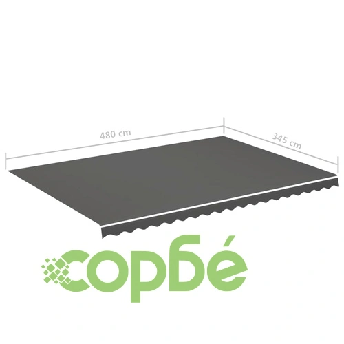 Резервно платнище за тенти, антрацит, 5x3,5 м ➤ топ цена ➤ sorbe.bg