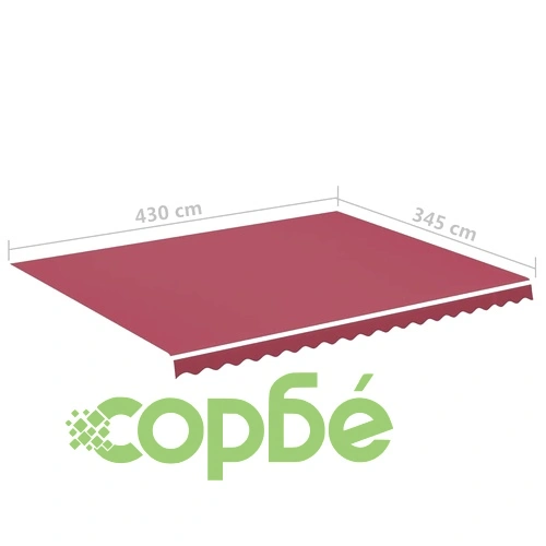 Резервно платнище за тенти, бордо червено, 4,5x3,5 м ➤ топ цена ➤ sorbe.bg