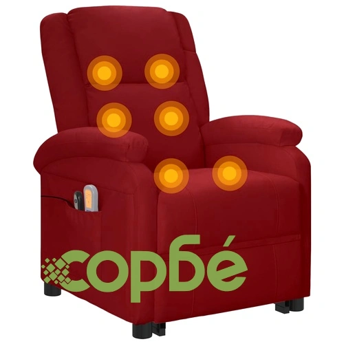 Изправящ масажен стол виненочервен изкуствена кожа ➤ топ цена ➤ sorbe.bg