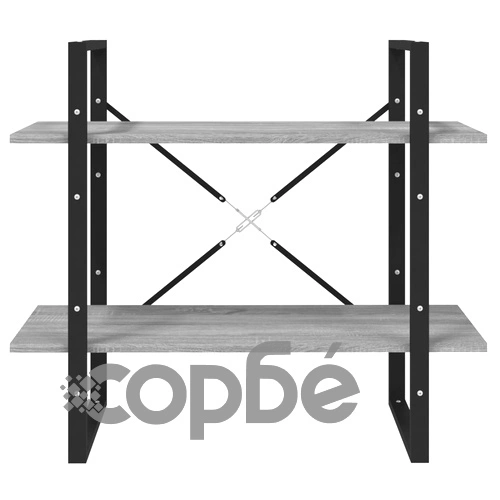 Библиотека на 5 нива, сив сонома, 80x30x175 см, инженерно дърво ➤ топ цена ➤ sorbe.bg