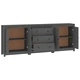 Сайдборд, сив, 210x35x80 см, бор масив