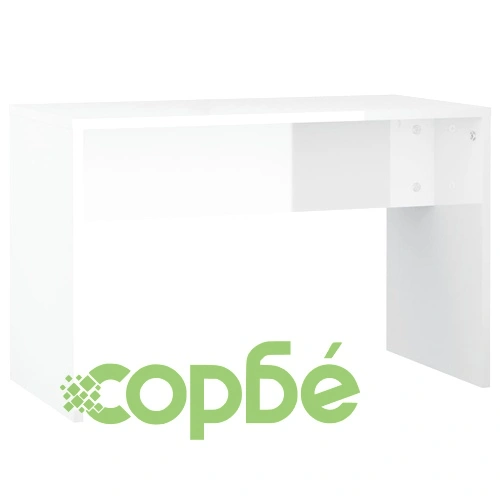 Комплект тоалетка с LED, бял гланц, инженерно дърво ➤ топ цена ➤ sorbe.bg