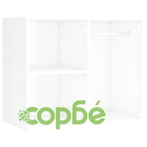Комплект тоалетка с LED, бял гланц, инженерно дърво ➤ топ цена ➤ sorbe.bg