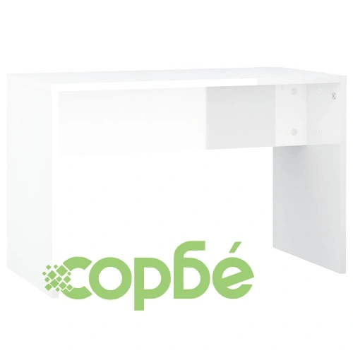 Комплект тоалетка с LED, бял гланц, инженерно дърво ➤ топ цена ➤ sorbe.bg