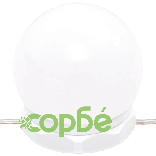 Комплект тоалетка с LED, бял гланц, инженерно дърво ➤ топ цена ➤ sorbe.bg