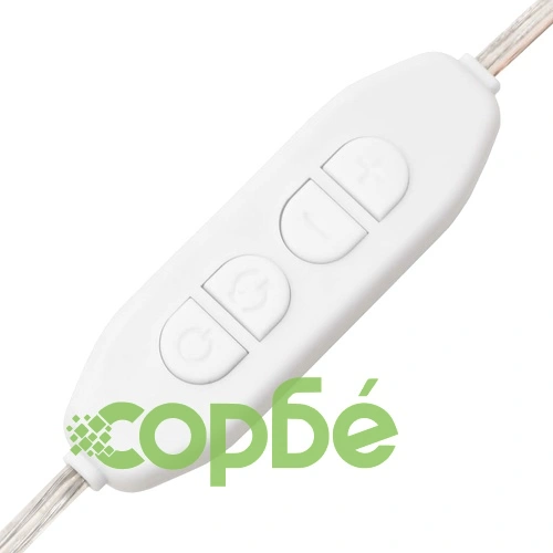 Комплект тоалетка с LED, бял гланц, инженерно дърво ➤ топ цена ➤ sorbe.bg