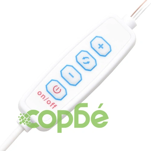 Комплект тоалетка с LED, бял гланц, инженерно дърво ➤ топ цена ➤ sorbe.bg