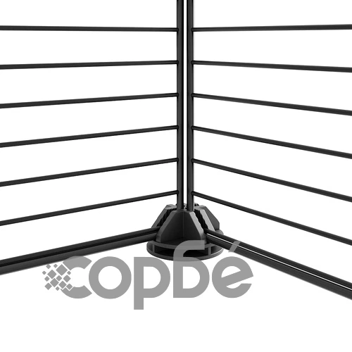 Клетка за домашни любимци, 8 панела, черна, 35x35 см, стомана ➤ топ цена ➤ sorbe.bg