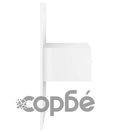 Горна табла за легло с шкафчета, бяла, инженерно дърво ➤ топ цена ➤ sorbe.bg
