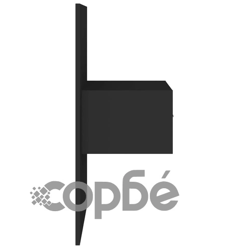 Горна табла за легло с шкафчета, черна, инженерно дърво ➤ топ цена ➤ sorbe.bg