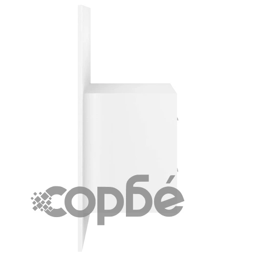 Горна табла за легло с шкафчета, бяла, инженерно дърво ➤ топ цена ➤ sorbe.bg