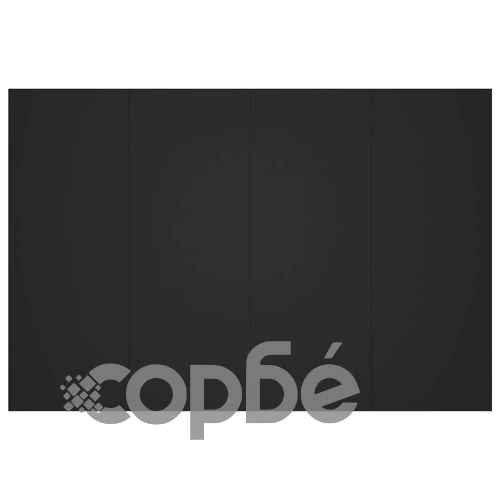 Горна табла за легло с шкафчета, черна, инженерно дърво ➤ топ цена ➤ sorbe.bg