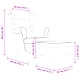 Фотьойл Wingback с табуретка, светлосиво, кадифе