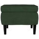 Фотьойл Wingback с табуретка, тъмнозелена, кадифе