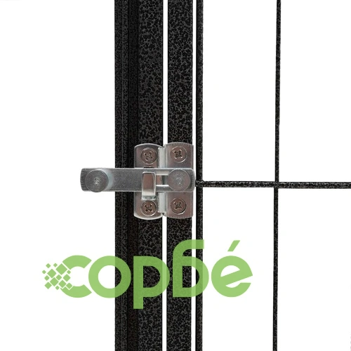 Заграждение за куче черно 14 панела 50x100 см прахово боядисано ➤ топ цена ➤ sorbe.bg