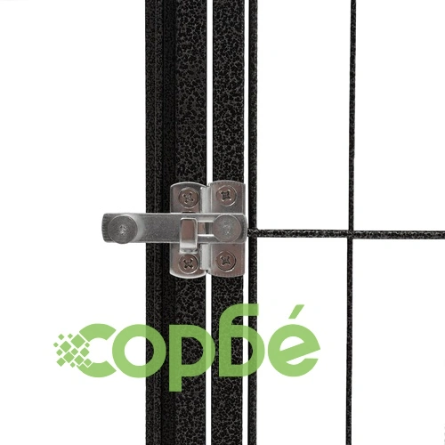 Заграждение за куче черно 38 панела 50x100 см прахово боядисано ➤ топ цена ➤ sorbe.bg