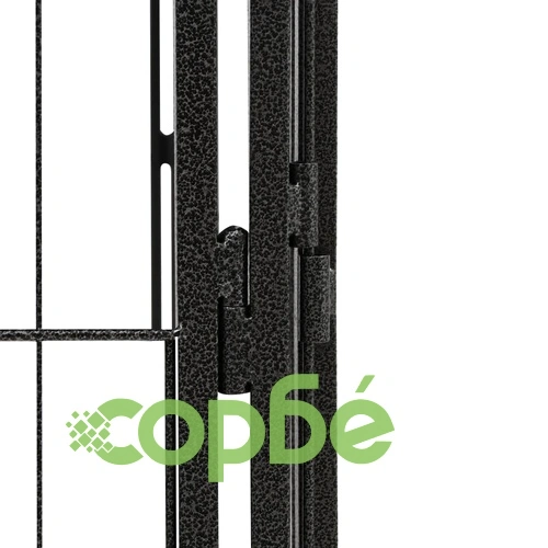 Заграждение за куче черно 20 панела 100x50 см прахово боядисано ➤ топ цена ➤ sorbe.bg