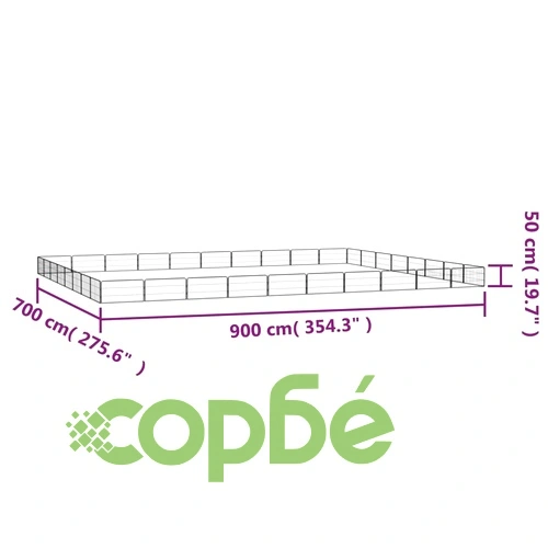 Заграждение за куче черно 32 панела 100x50 см прахово боядисано ➤ топ цена ➤ sorbe.bg