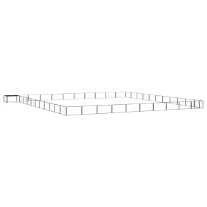 Заграждение за куче черно 44 панела 100x50 см прахово боядисано