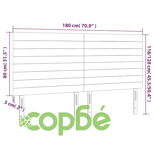 Горни табли за легло, 4 бр, тъмносиви, 90x5x78/88 см кадифе ➤ топ цена ➤ sorbe.bg