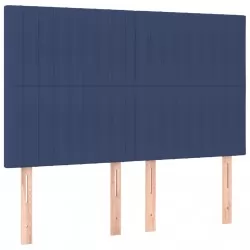 Горни табли за легло, 4 бр, сини, 72x5x78/88 см, плат