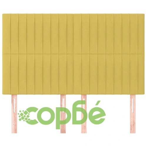 Горни табли за легло, 4 бр, зелени, 72x5x78/88 см, плат ➤ топ цена ➤ sorbe.bg