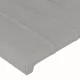 Горни табли за легло, 4 бр, светлосиви,90x5x78/88 см, плат