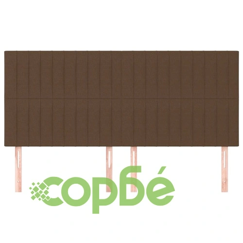 Горни табли за легло, 4 бр, тъмнокафяви 90x5x78/88 см, плат ➤ топ цена ➤ sorbe.bg