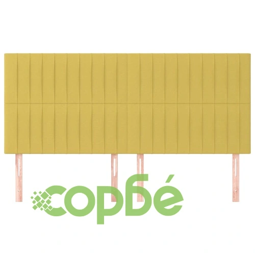 Горни табли за легло, 4 бр, зелени, 90x5x78/88 см, плат ➤ топ цена ➤ sorbe.bg
