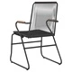 Градински столове, 4 бр, черни, 58x59x85,5 см, PVC ратан
