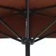 Балконски чадър с алуминиев прът теракота 270x144x222см половин