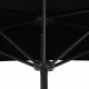 Балконски чадър с алуминиев прът черен 270x144x222 см половин