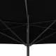 Балконски чадър с алуминиев прът черен 300x155x223 см половин