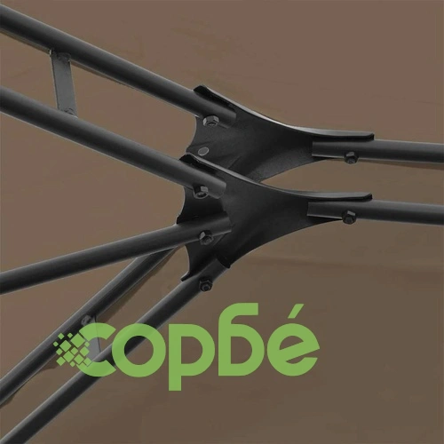 Градинска шатра със завеси, 4x3 м, таупе, 180 г/м² ➤ топ цена ➤ sorbe.bg