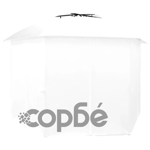 Градинска шатра със завеси, 360x312x265 см, бяла, 180 г/м² ➤ топ цена ➤ sorbe.bg