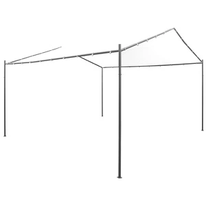 Градинска беседка, 400x400x260 см, бяла, 180 г/м²