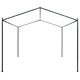 Беседка, 3x3x2,6 м, бяла, 180 г/м²