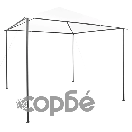 Беседка, 3x3x2,9 м, бяла, 180 г/м² ➤ топ цена ➤ sorbe.bg