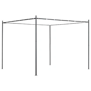 Беседка с покрив, 3х3 м, бяла, 180 г/м²