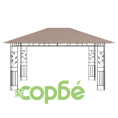 Шатра с мрежа против комари, 4x3x2,73 м, таупе, 180 г/м² ➤ топ цена ➤ sorbe.bg