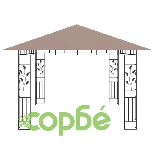 Шатра с мрежа против комари, 4x3x2,73 м, таупе, 180 г/м² ➤ топ цена ➤ sorbe.bg