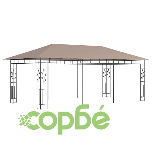 Шатра с мрежа против комари, 6x3x2,73 м, таупе, 180 г/м² ➤ топ цена ➤ sorbe.bg
