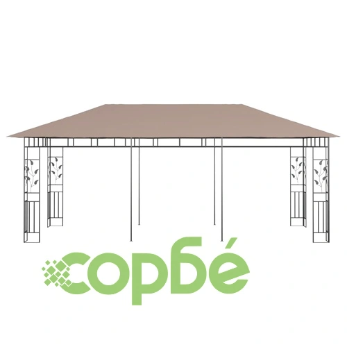 Шатра с мрежа против комари, 6x3x2,73 м, таупе, 180 г/м² ➤ топ цена ➤ sorbe.bg
